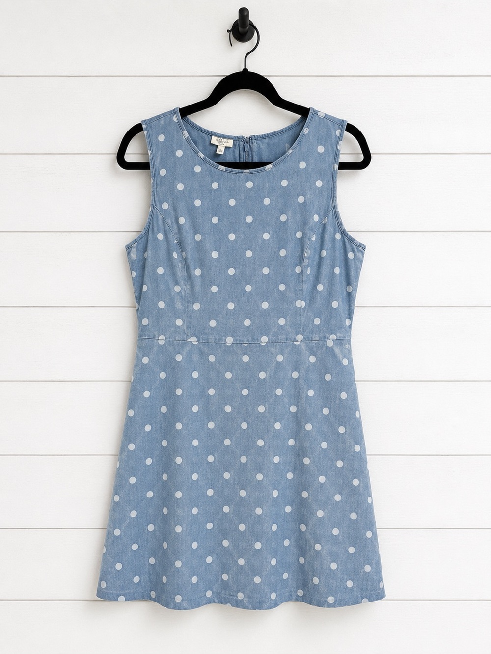 Talbots Blue Polka Dot Sleeveless Dress